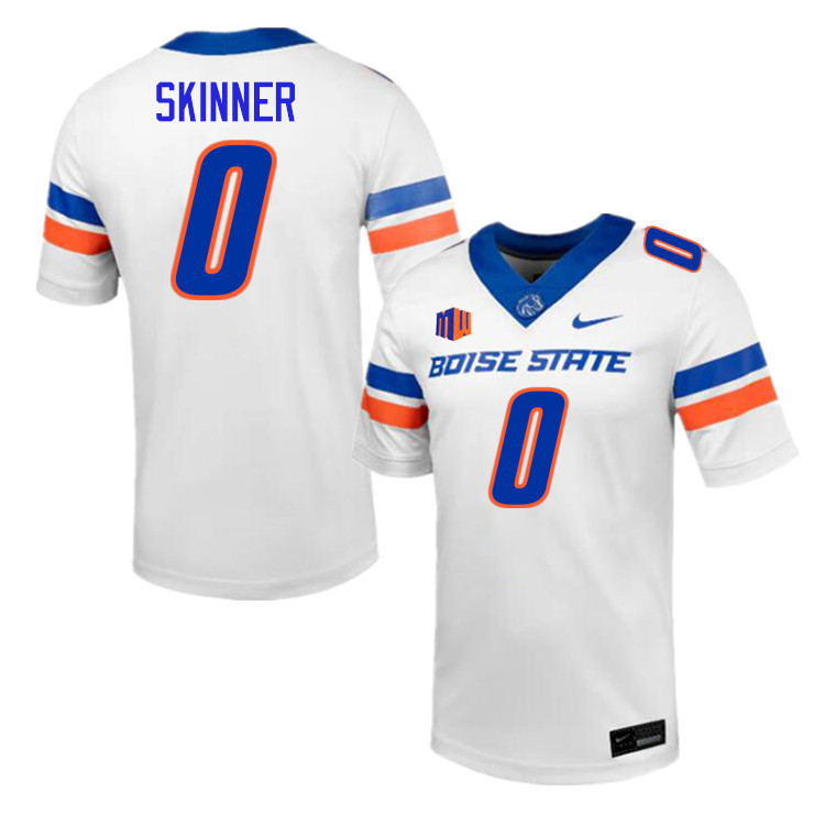 JL Skinner Jersey, Boise State Broncos #0 JL Skinner Football Jersey College Uniforms-White